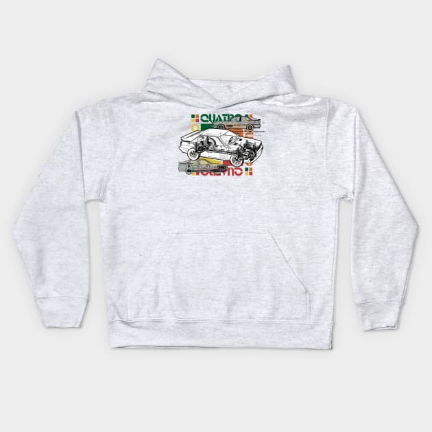 QUATRO (1980s drink) Kids Hoodie by Throwback Motors